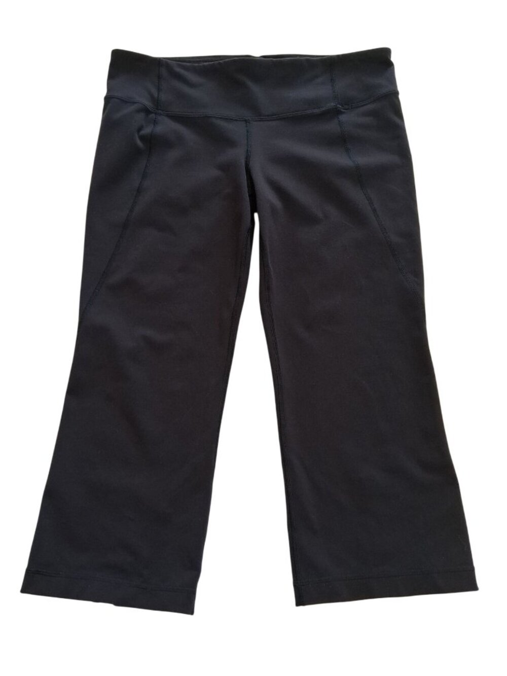 Lululemon Gather & Crow Black Cropped Split Leg Yoga Pants Size 10